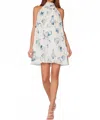 Lost + Wander Savannah Dress In White/blue In White