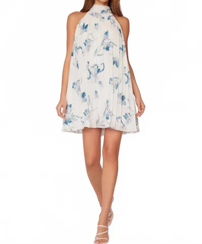 LOST + WANDER CAROLINA GARDEN DRESS IN OFF WHITE/ BLUE