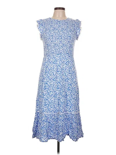 Pre-owned Lost + Wander Casual Dress In Blue