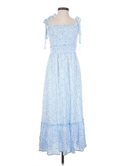 Pre-owned Lost + Wander Casual Dress In Blue