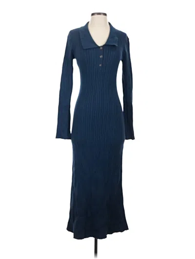 Pre-owned Lost + Wander Casual Dress In Blue