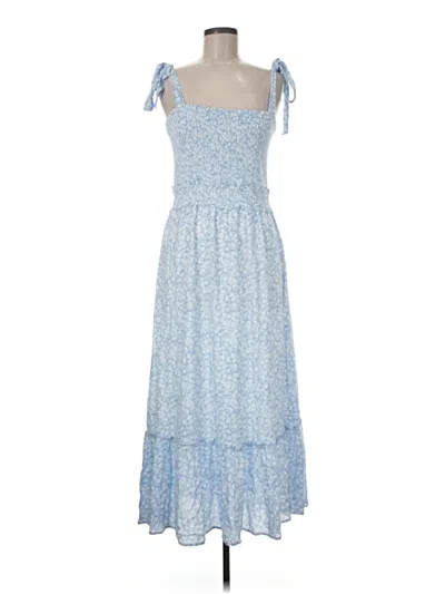 Pre-owned Lost + Wander Casual Dress In Blue