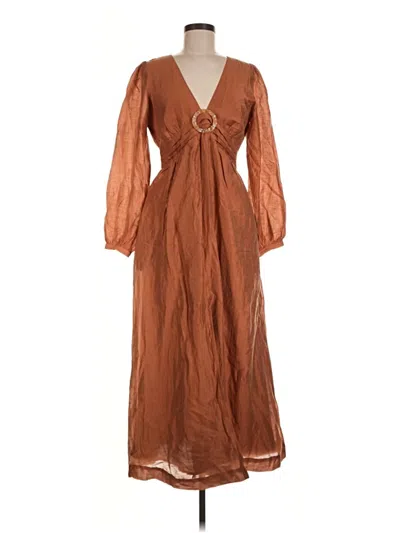 Pre-owned Lost + Wander Casual Dress In Brown