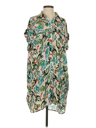 Pre-owned Lost + Wander Casual Dress In Green