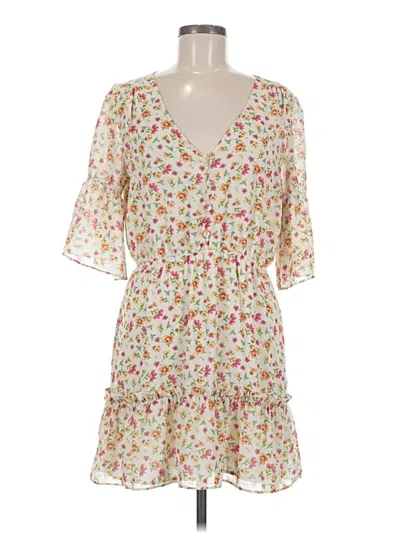Pre-owned Lost + Wander Casual Dress In Ivory