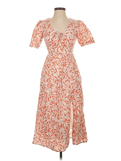 Pre-owned Lost + Wander Casual Dress In Orange