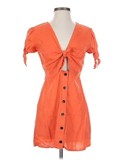 Pre-owned Lost + Wander Casual Dress In Orange