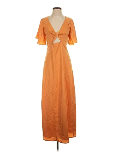 Pre-owned Lost + Wander Casual Dress In Orange