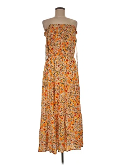 Pre-owned Lost + Wander Casual Dress In Orange