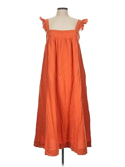Pre-owned Lost + Wander Casual Dress In Orange