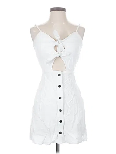 Pre-owned Lost + Wander Casual Dress In White