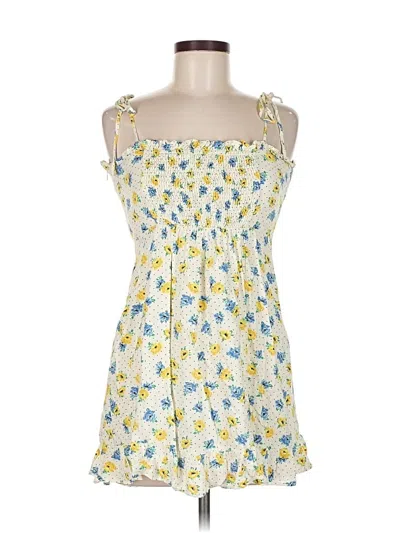 Pre-owned Lost + Wander Casual Dress In Yellow