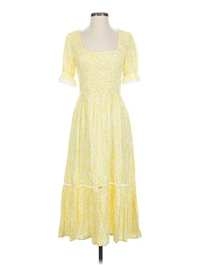 Pre-owned Lost + Wander Casual Dress In Yellow