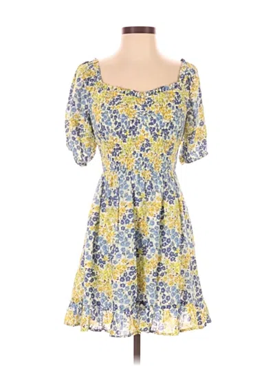 Pre-owned Lost + Wander Casual Dress In Yellow