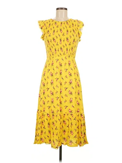 Pre-owned Lost + Wander Casual Dress In Yellow