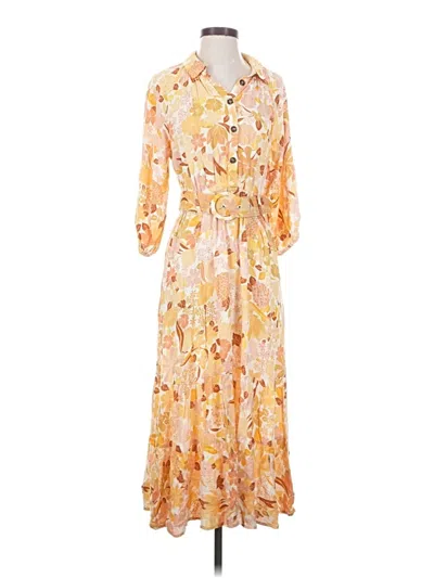 Pre-owned Lost + Wander Casual Dress In Yellow