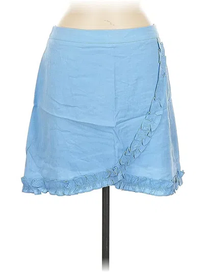 Pre-owned Lost + Wander Casual Skirt In Blue