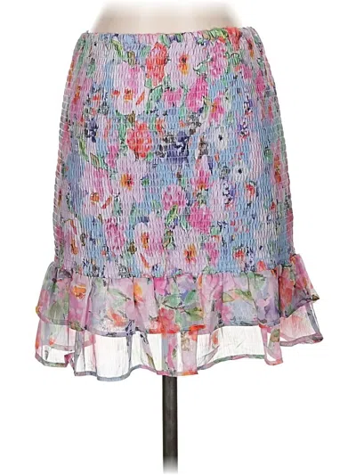 Pre-owned Lost + Wander Casual Skirt In Blue