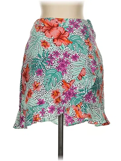 Pre-owned Lost + Wander Casual Skirt In Blue