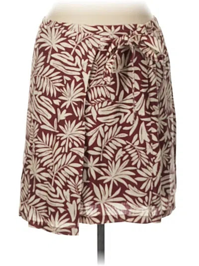 Pre-owned Lost + Wander Casual Skirt In Burgundy