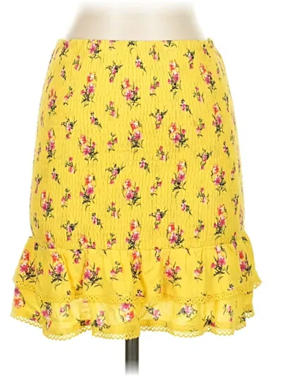 Pre-owned Lost + Wander Casual Skirt In Yellow
