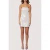 Lost + Wander Celestina Sparkle Strapless Minidress In White