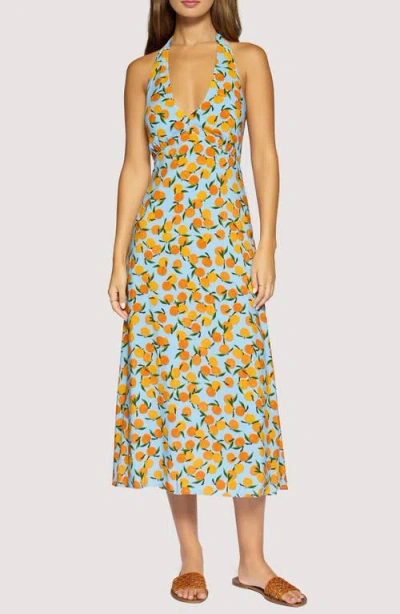 Lost + Wander Citrus Soirée Halter Neck Dress In Multi