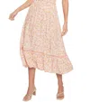 Lost + Wander Coastal Daisies Midi Dress In Orange-white In Multi
