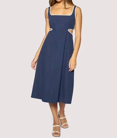 Lost + Wander Coastal Riviera Midi Dress In Navy In Blue