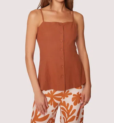 Lost + Wander Coastal Serenade Top In Coffee In Brown