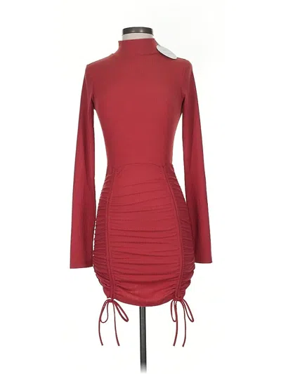 Pre-owned Lost + Wander Cocktail Dress In Burgundy
