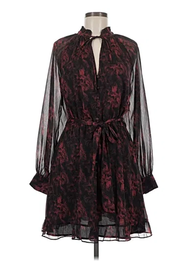 Pre-owned Lost + Wander Cocktail Dress In Burgundy