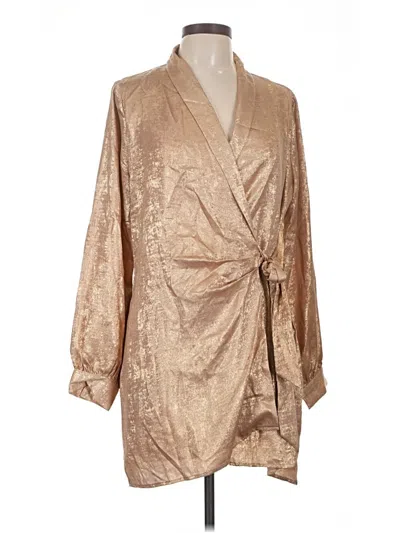 Pre-owned Lost + Wander Cocktail Dress In Tan