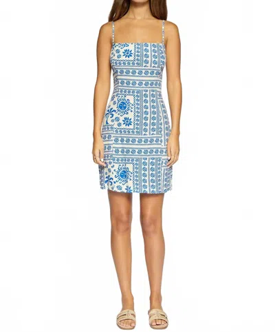 Lost + Wander Daydream Vista Mini Dress In Blue/ivory In Multi