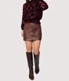 Lost + Wander Desiree Mini Skirt In Brown