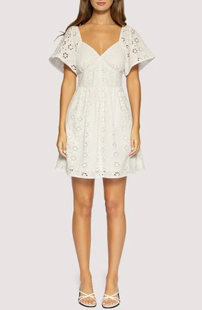 Lost + Wander Dolce Marina Broderie Anglaise Minidress In White