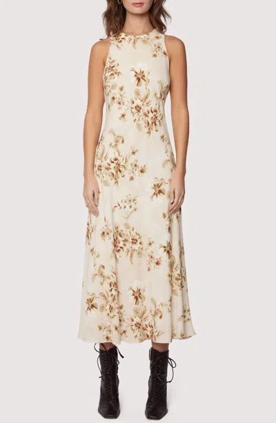 Lost + Wander Dreams Of Iris Midi Dress In Cream Floral