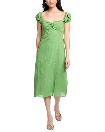 Lost + Wander Elia Linen-blend Midi Dress In Green