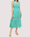 Lost + Wander Embroidered Flowers Maxi Dress In Green In Multi