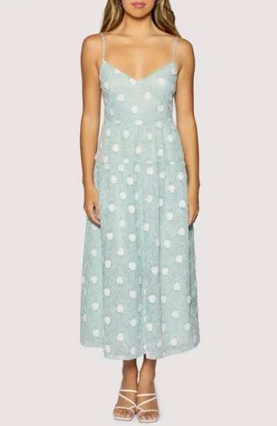 Lost + Wander Eternal Spring Floral Appliqué Maxi Dress In Blue