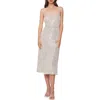 Lost + Wander Etoile Sequin Open Back Midi Dress