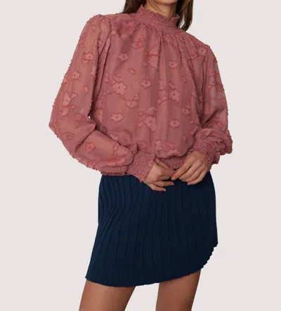 Lost + Wander Fable Charm Mockneck Top In Pink