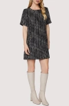 Lost + Wander Femme Fort Mini Shift Dress In Black Ivory
