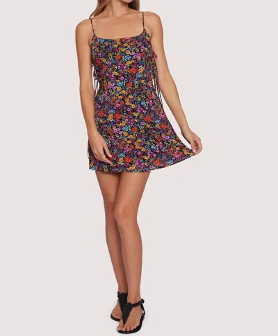 Lost + Wander Flora Garden Mini Dress In Black/lavender