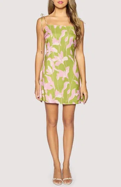 Lost + Wander Floral Alcazar Minidress In Green