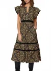 Lost + Wander Floral Midi Dress In Black In Multi