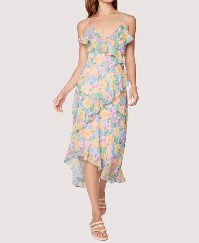 Lost + Wander Florescence Maxi Dress In Yellow/purple/floral In Multi