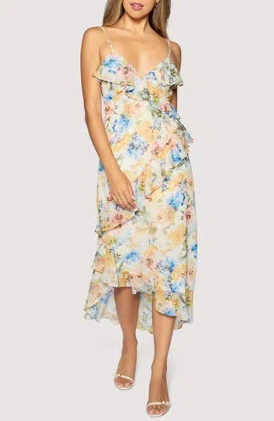Lost + Wander Garden Afterglow High-low Dress In Gold