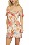 Lost + Wander Garden Of Gaia Mini Dress In Red White Floral In Multi