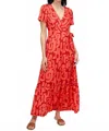Lost + Wander Heat Wave Maxi Dress In Red Multi In Multi